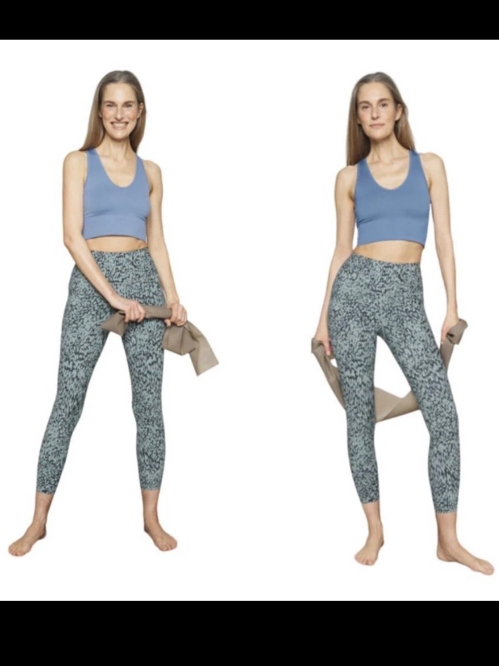 Athleta Salutation stash pocket II printed 7/8 tight legging